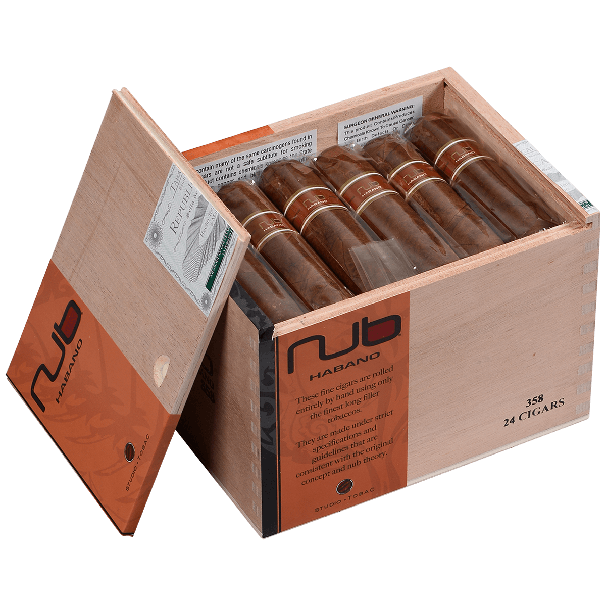Nub Habano 358 24 Ct. Box 3.75X58