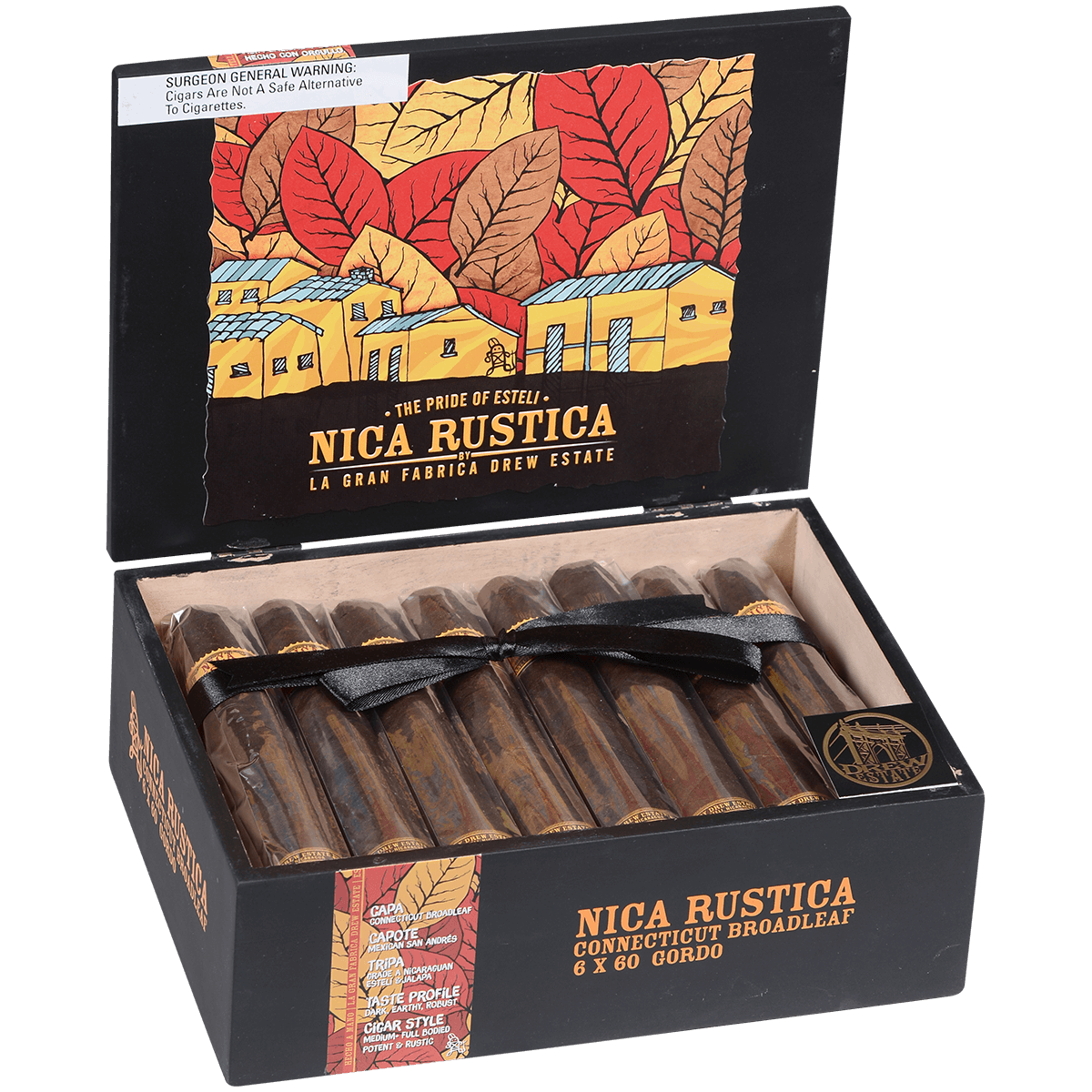 Nica Rustica Broadleaf Gordo 6X60 25 Ct Box