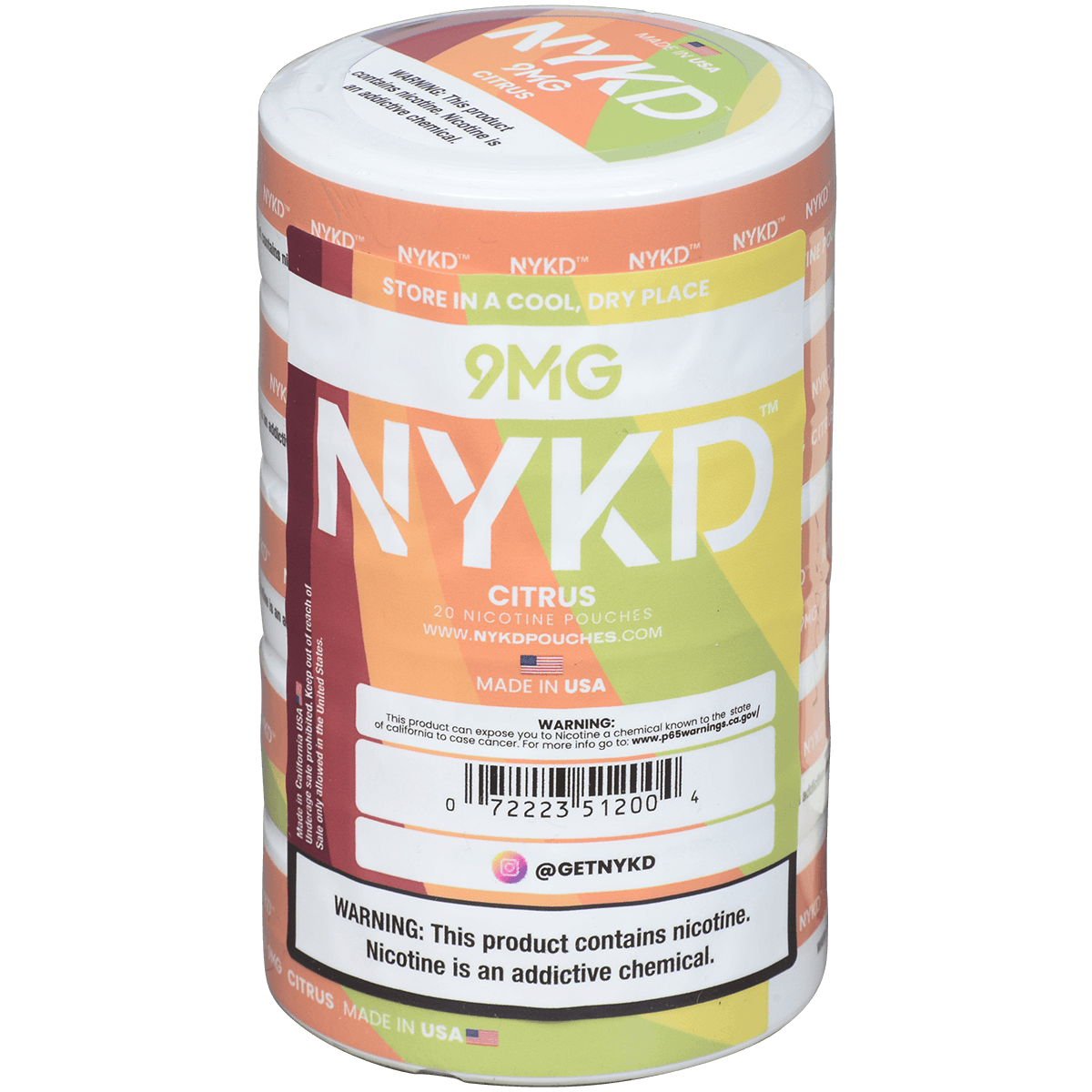Nykd Us Nicotine Pouches Citrus 9Mg 1/5 Ct.