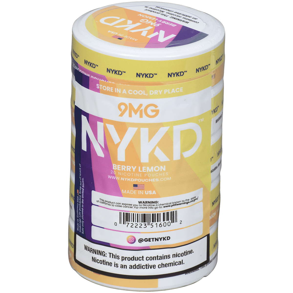 Nykd Us Nicotine Pouches Berry Lemon 9Mg 1/5 Ct.