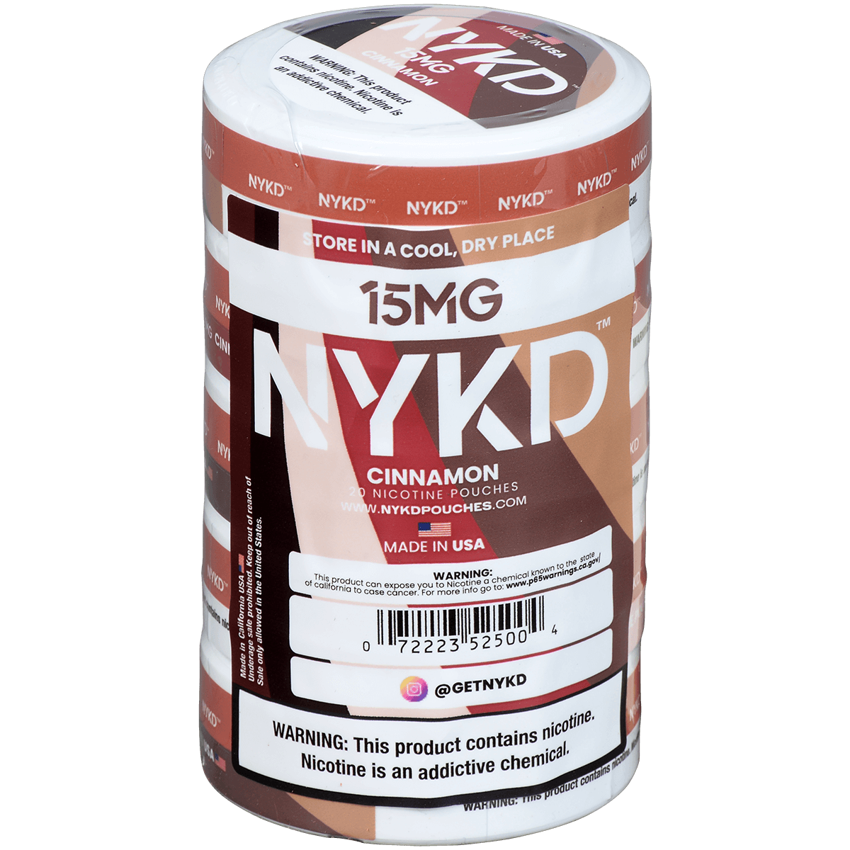 Nykd Us Nicotine Pouches Cinnamon 15Mg 1/5 Ct.