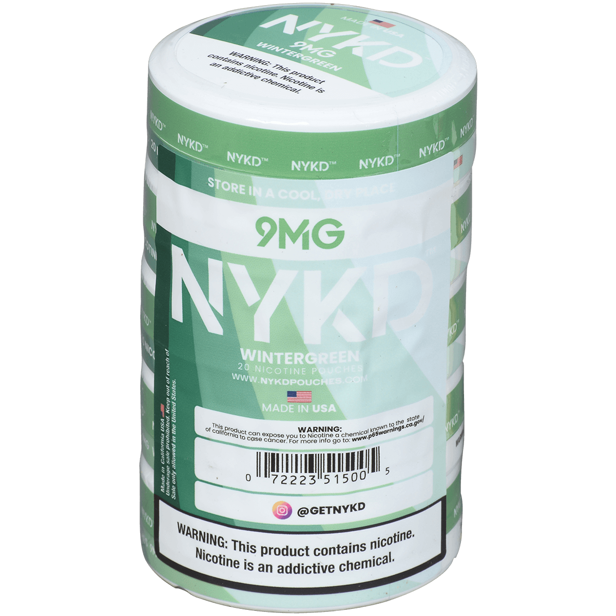 Nykd Us Nicotine Pouches Wintergreen 9Mg 1/5 Ct.