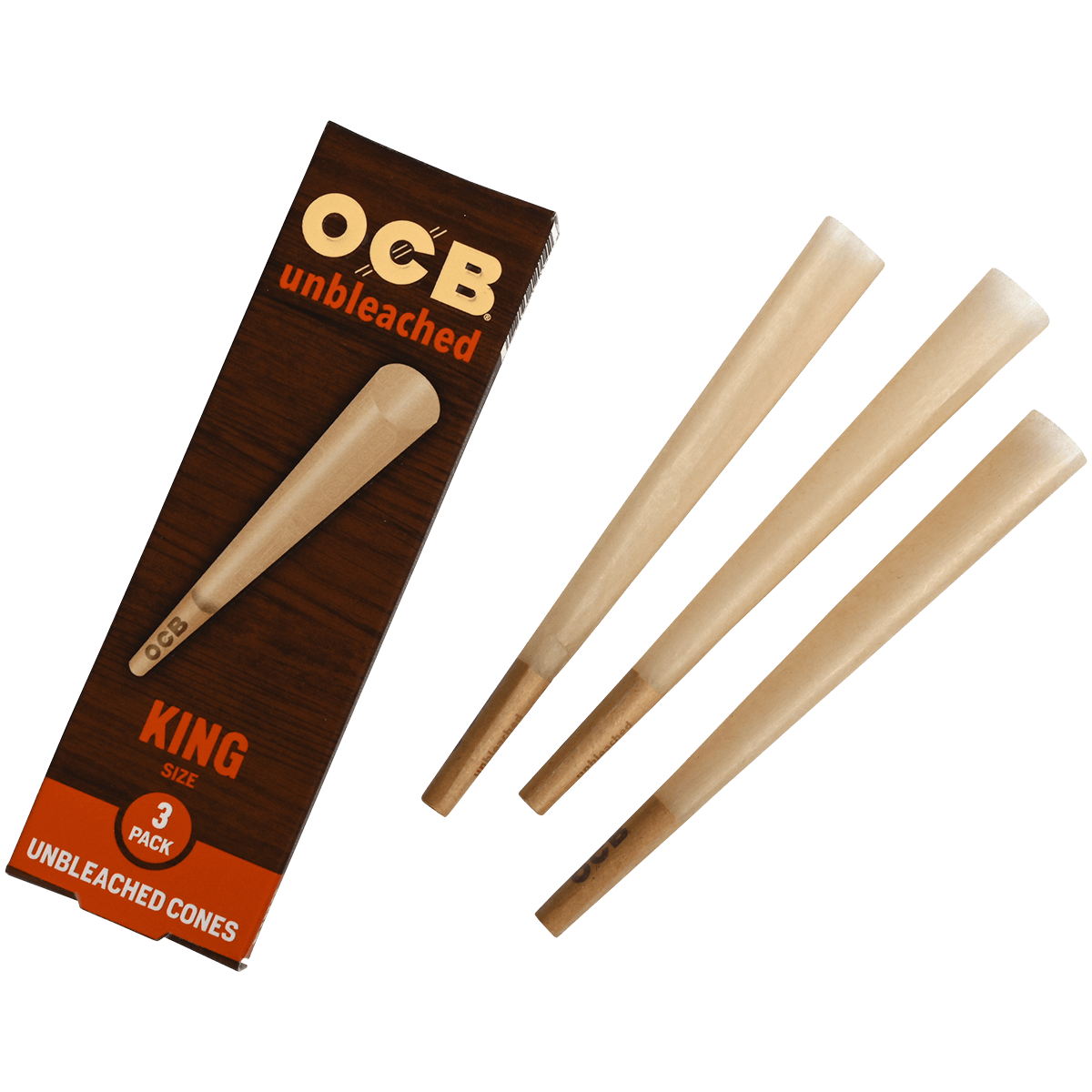OCB UNBLEACHED CONES KING SIZE 24/3 CT.