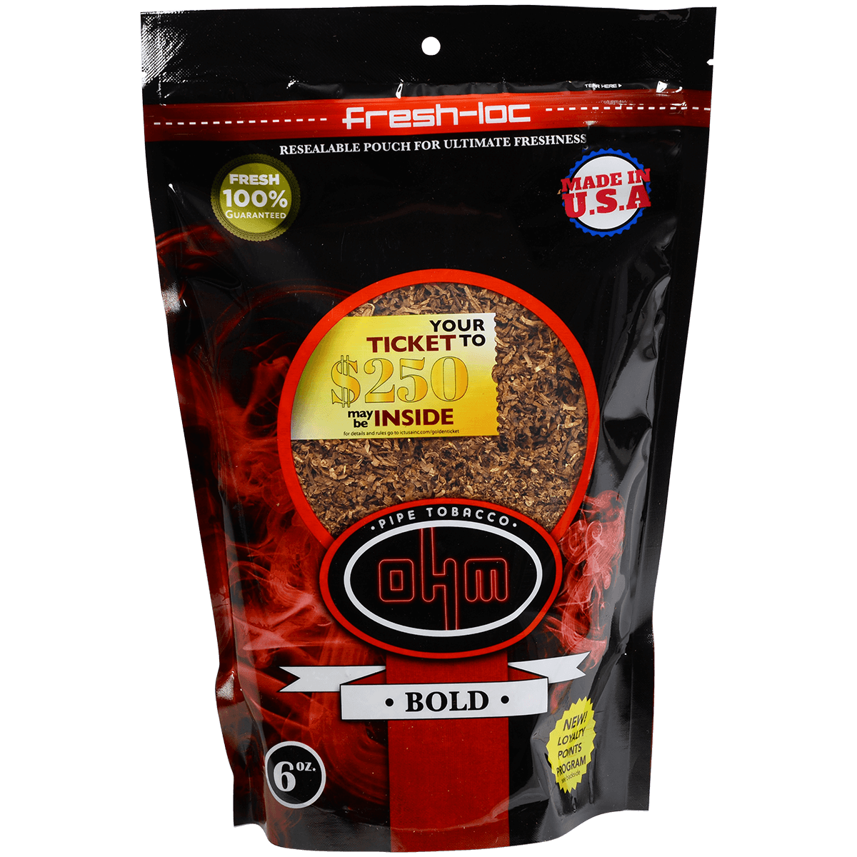 Ohm Pipe Tobacco Bold 6 Oz. Bag