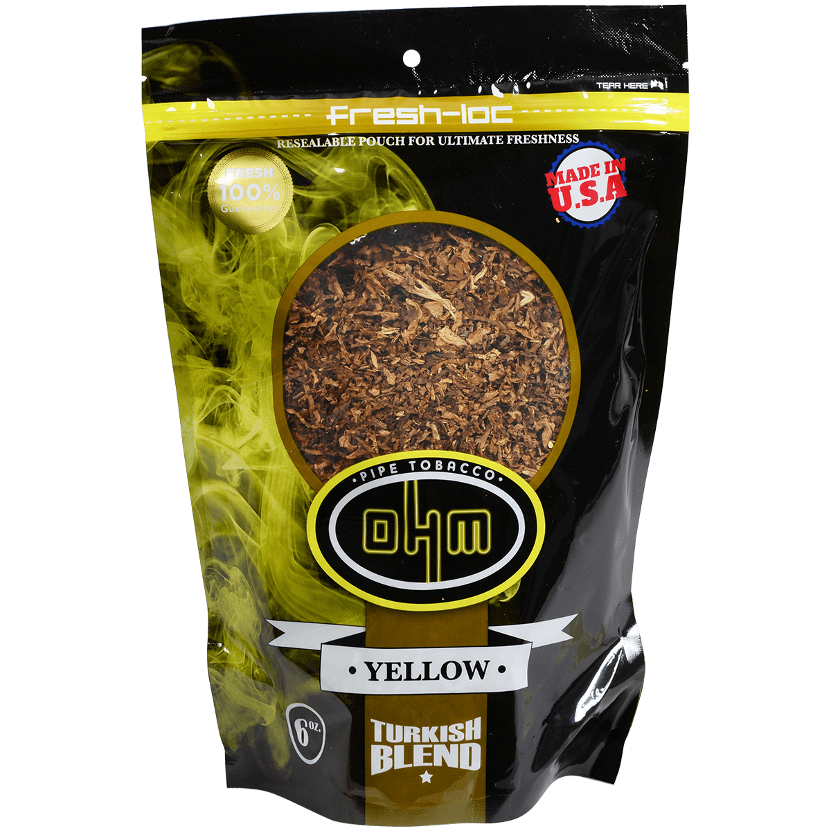 Ohm Pipe Tobacco Turkish Yellow 6 Oz. Bag