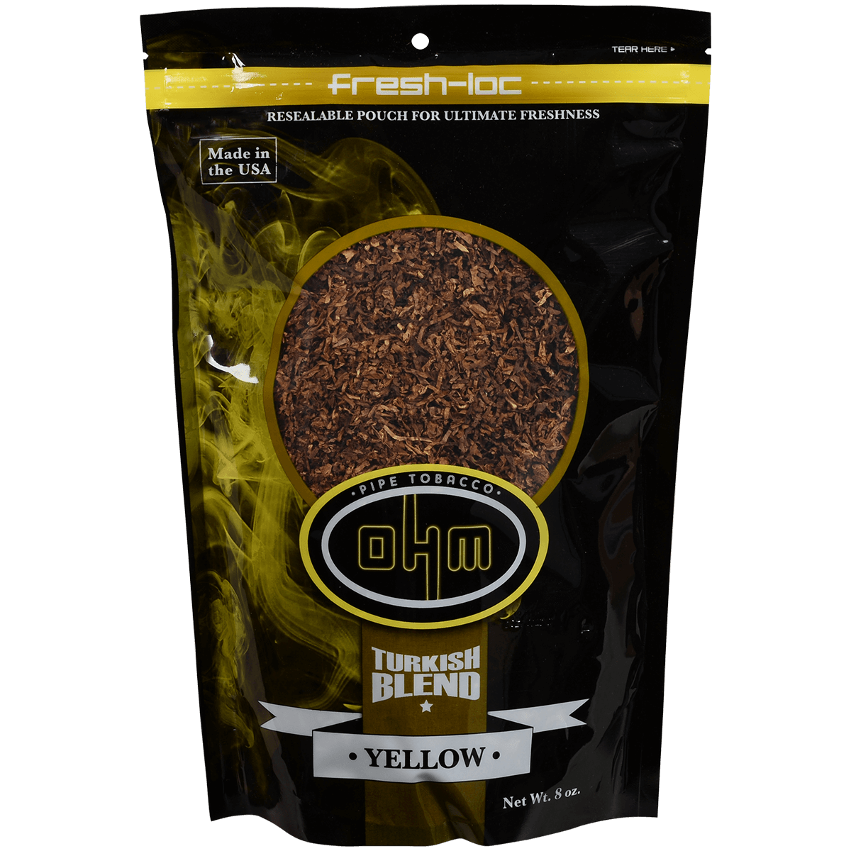 Ohm Pipe Tobacco Turkish Yellow 8 Oz. Bag