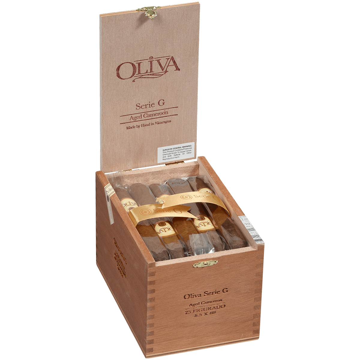 Oliva Serie G Cameroon Figurado 25 Ct. Box 6.50X60