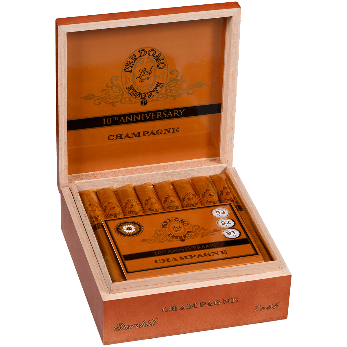Perdomo 10Th Anniversary Champagne Churchill 25 Ct. Box 7.00X54