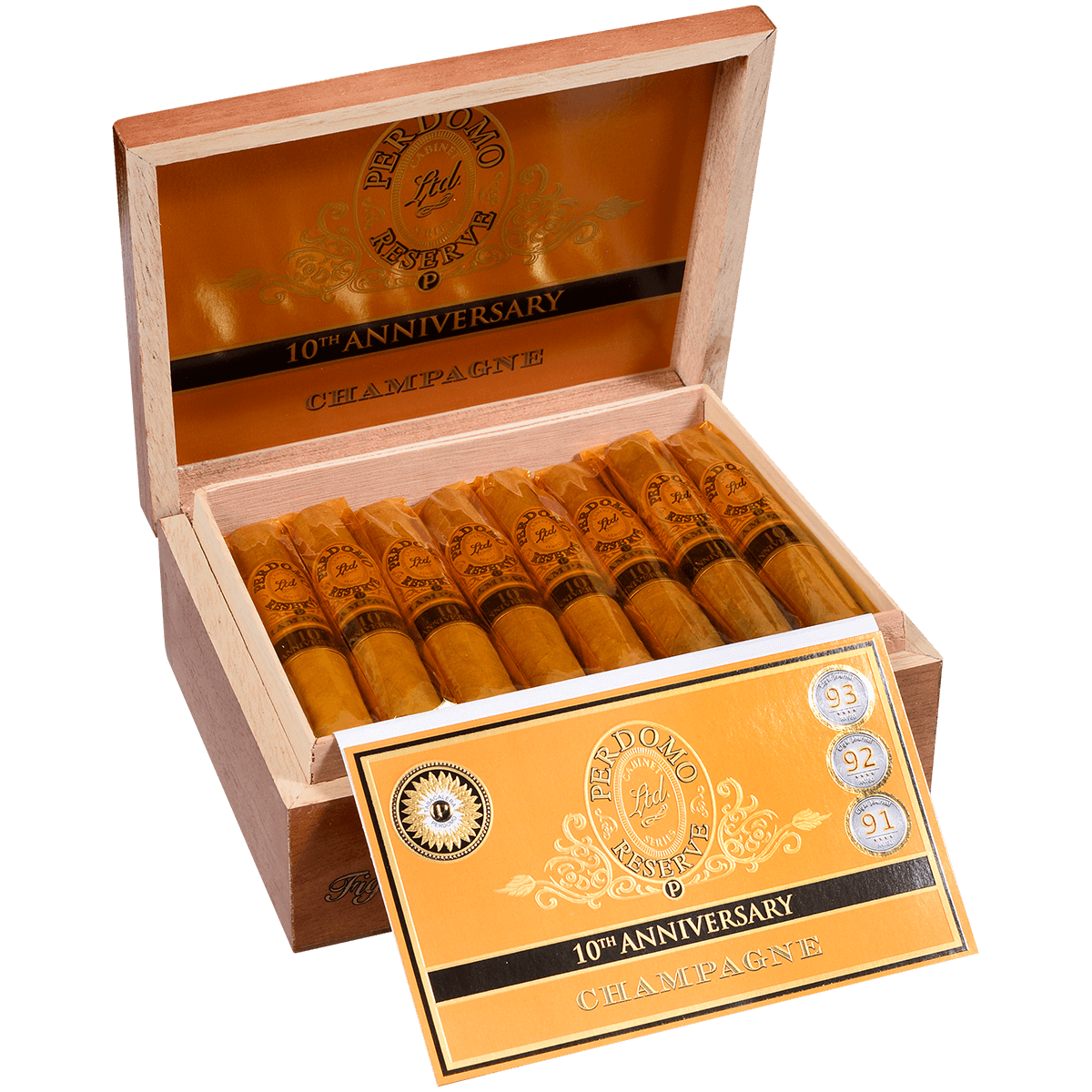 Perdomo 10Th Anniversary Champagne Figurado 25 Ct. Box 4.75X56