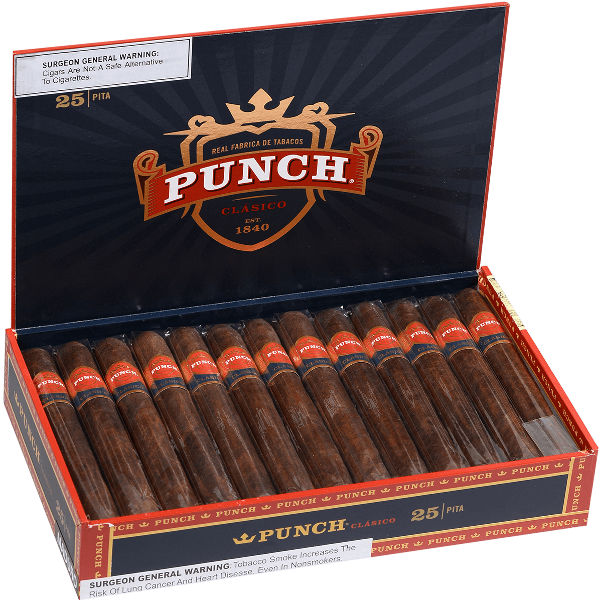 Punch Pitas Maduro 25 Ct. Box 6.12X48