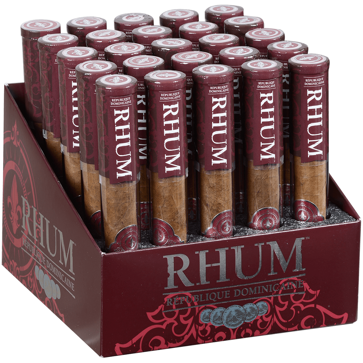 Rhum 650 Glass Tubes 25 Ct. Upright Display 6.00X50