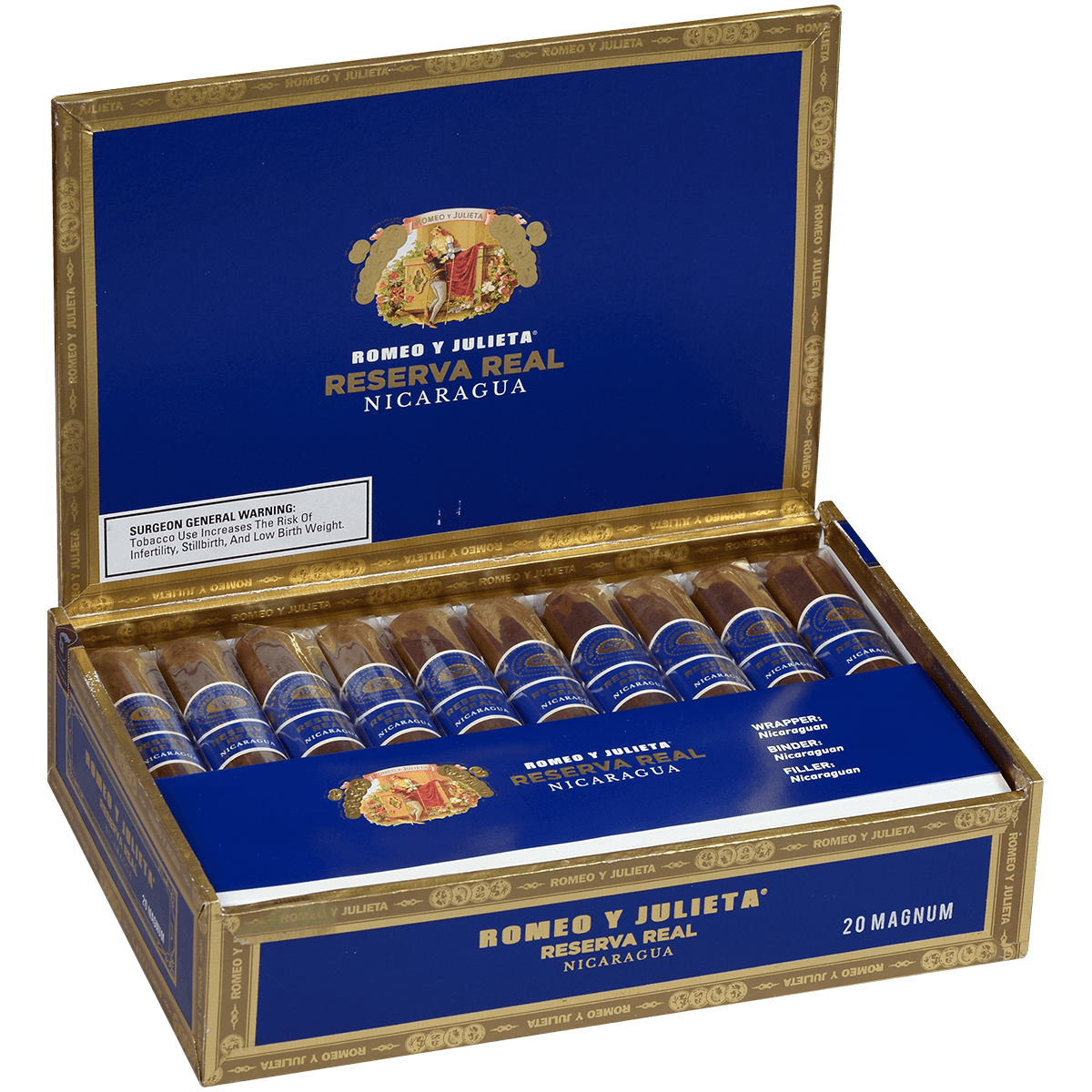 Romeo Y Julieta Reserva Real Nicaragua Magnum 20 Ct. Box 6.00X60