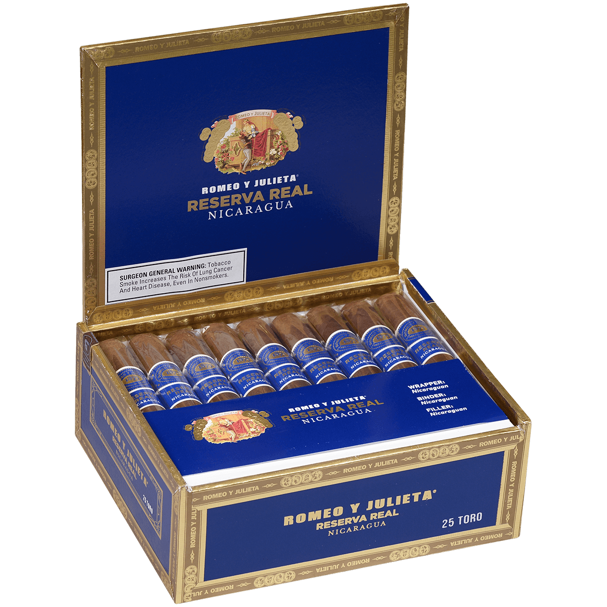 Romeo Y Julieta Reserva Real Nicaragua Toro 25 Ct. Box 6.00X54