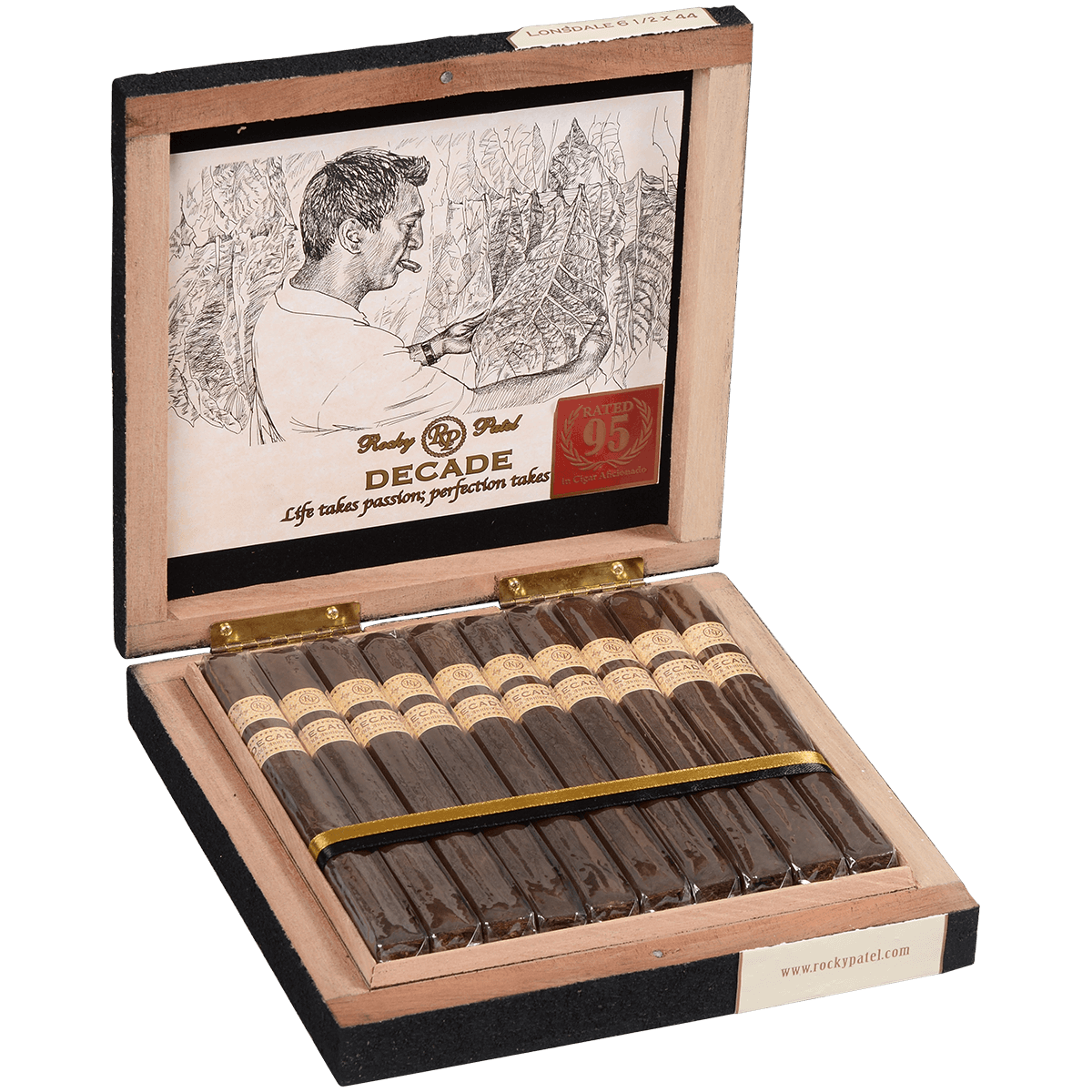 Rocky Patel Decade Box-Pressed Lonsdale 20 Ct. Box 6.50X44