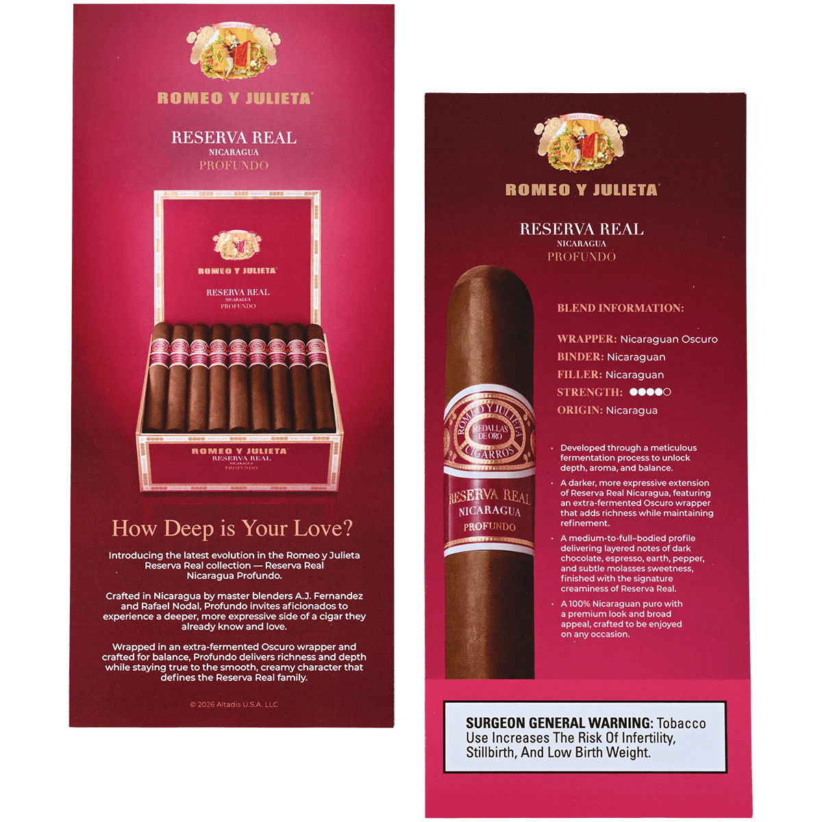 Promo Romeo Y Julieta Profundo Insert Cards
