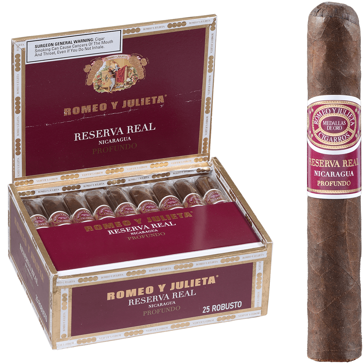 Romeo Y Julieta Reserva Real Nicaragua Profundo Robusto 25 Ct. Box 5.00X50