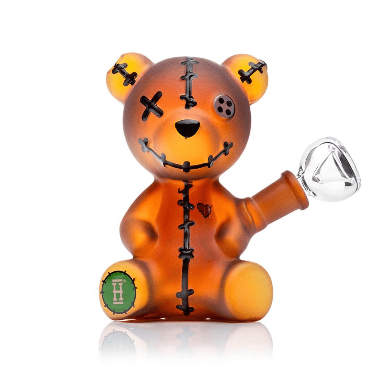 Hemper Scare Bears Teddy Bear Glass Water Pipe 5.7”