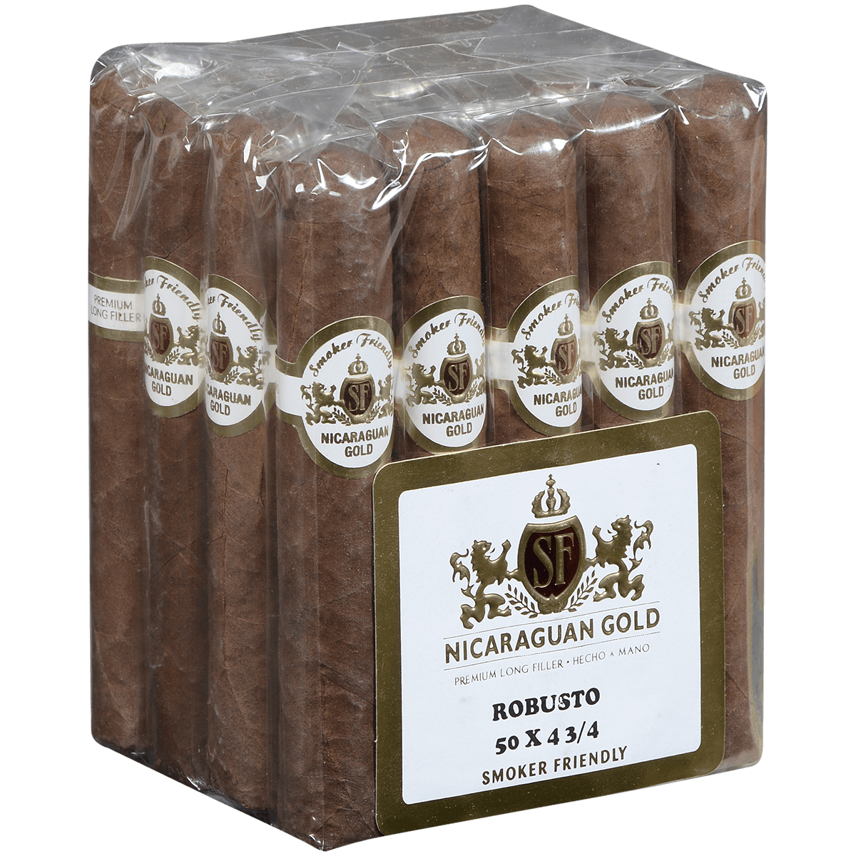 Smoker Friendly Bundles Nicaraguan White And Gold Label Robusto 20 Ct. 4.75X51