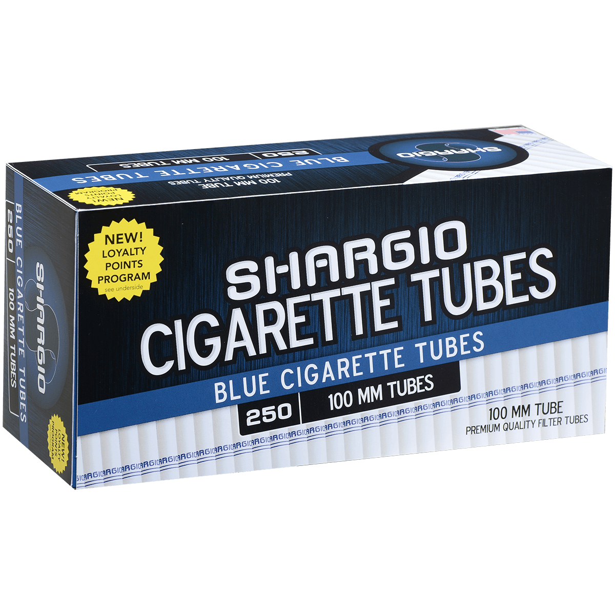 Cigarette Tubes Shargio 100'S Blue 250 Ct. Box