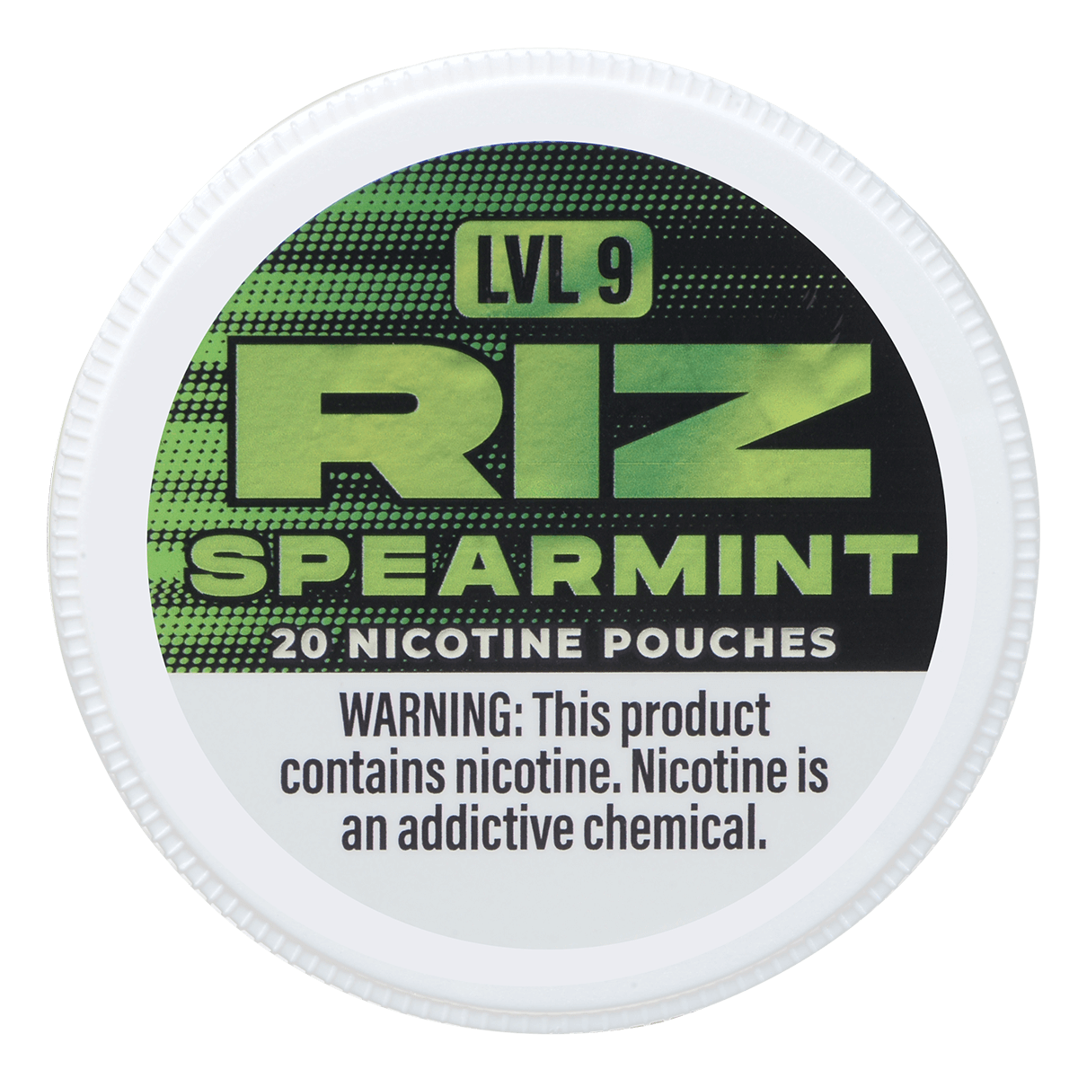 Riz Nicotine Pouches Spearmint 12Mg Lvl9 5Pk 20 Pouches/Can