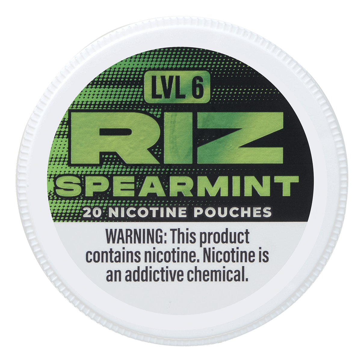 Riz Nicotine Pouches Spearmint 9Mg Lvl6 5Pk 20 Pouches/Can