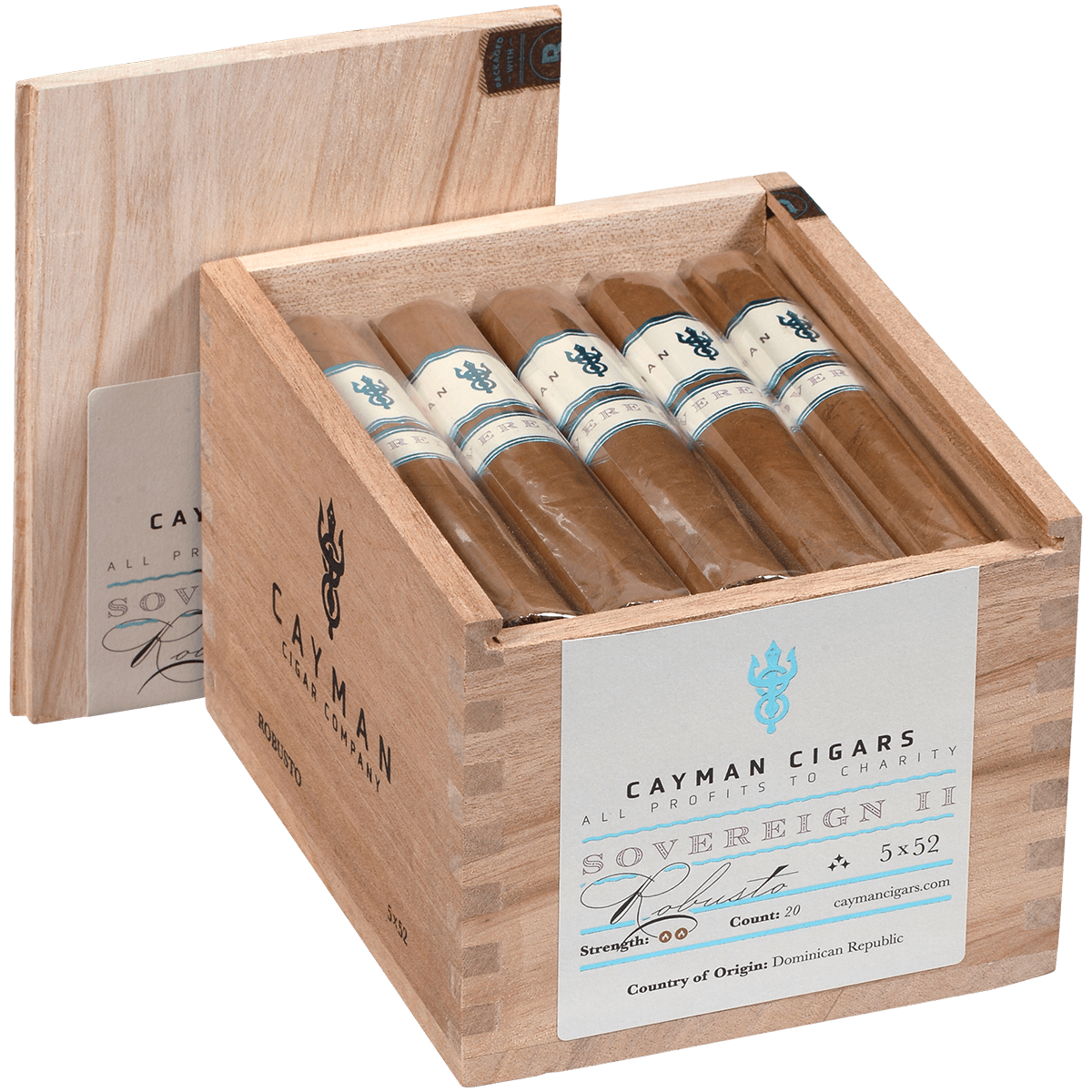 Cayman Cigars Sovereign No. 2 Robusto 20 Ct. Box 5.00X52