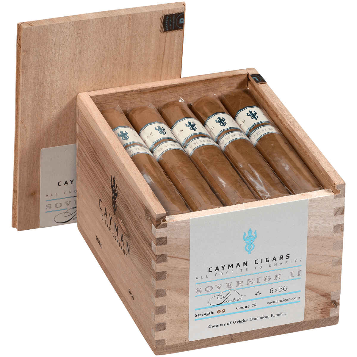Cayman Cigars Sovereign No. 2 Toro 20 Ct. Box 6.00X56