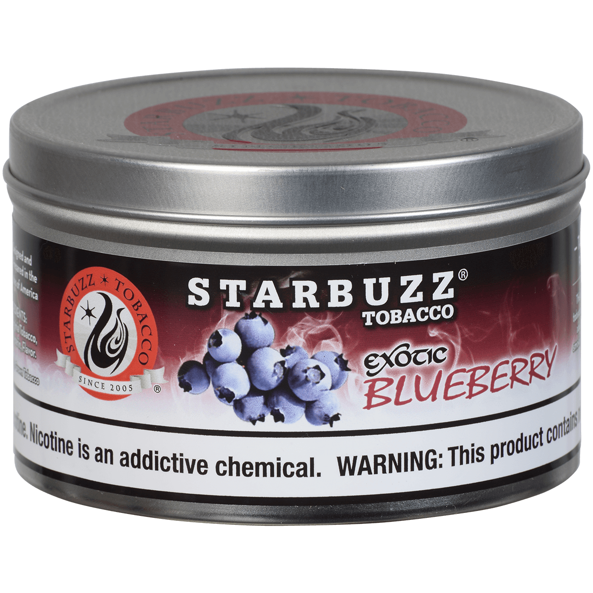 Starbuzz Hookah Tobacco Exotic Blueberry 250 Gram Tin 12 To A Case