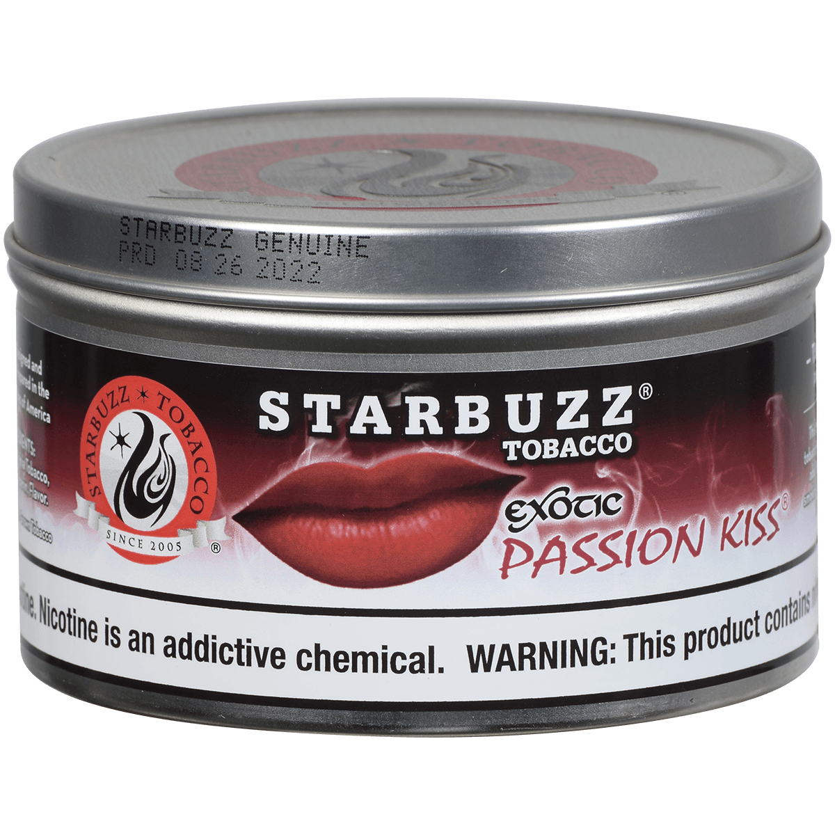 Starbuzz Hookah Tobacco Exotic Passion Kiss 250 Gram Tin 12 To A Case