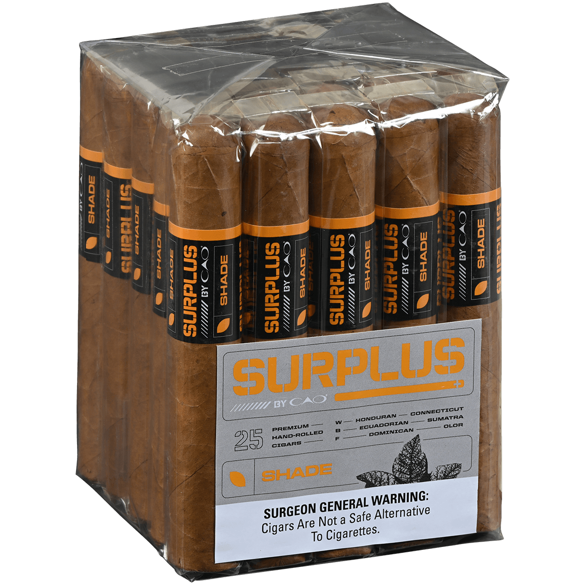 SURPLUS BY CAO SHADE GIGANTE 25 CT. BUNDLE 6X60