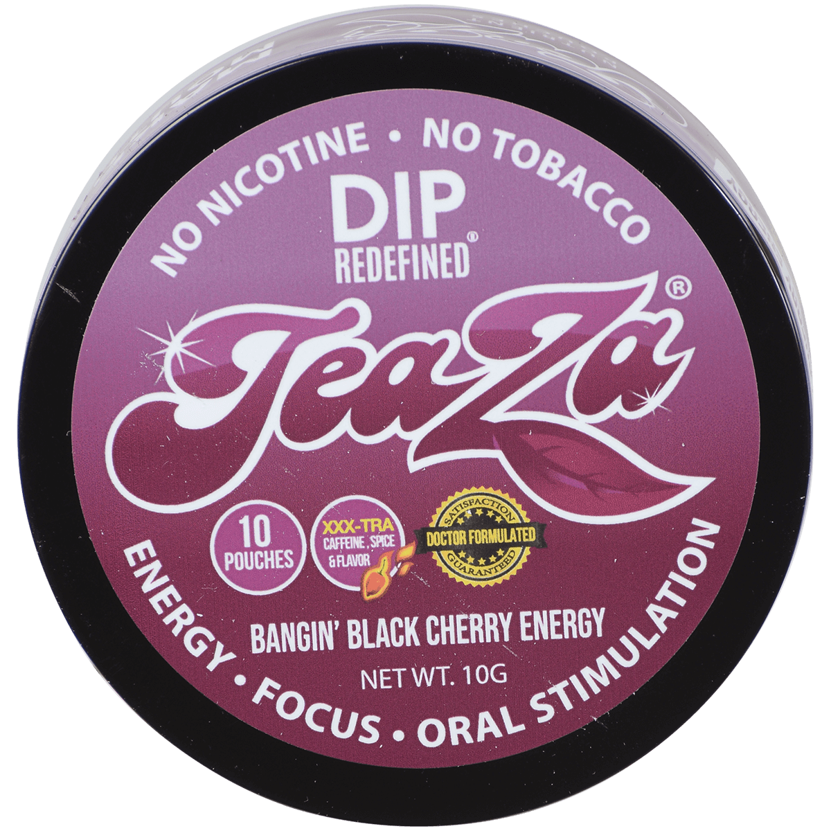 Teaza Energy Pouches Bangin' Black Cherry 100 Mg 1/10 Tins