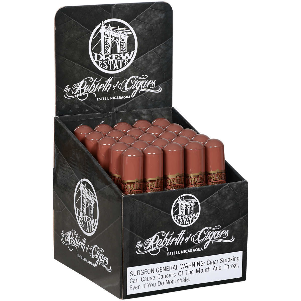 Tabak Especial By Drew Estate Negra Toro Tubos 25 Ct. Display 6.00X52