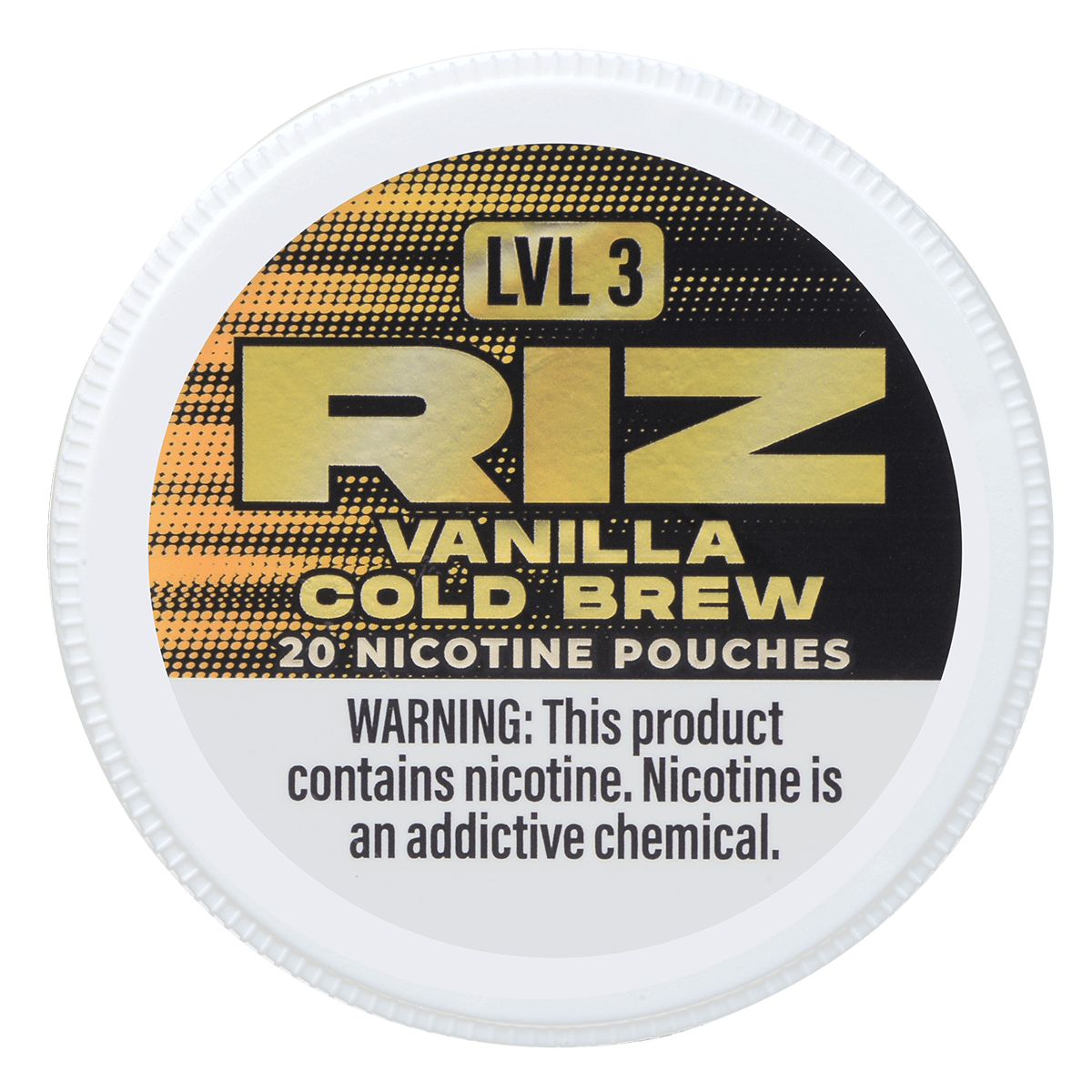 Riz Nicotine Pouches Vanilla Cold Brew 6Mg Lvl3 5Pk 20 Pouches/Can