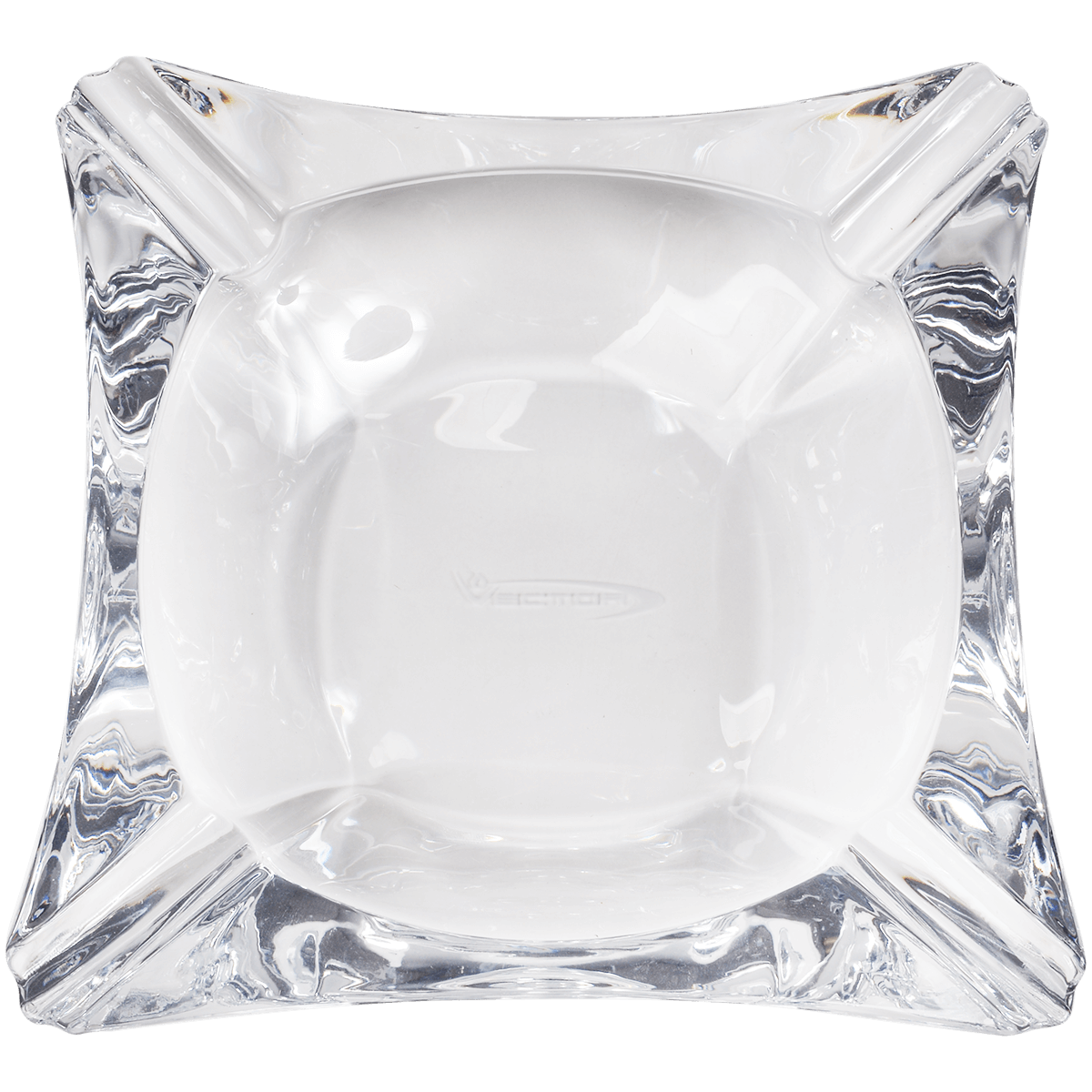 Vector Premium Glass Art Deco Ashtray Clear