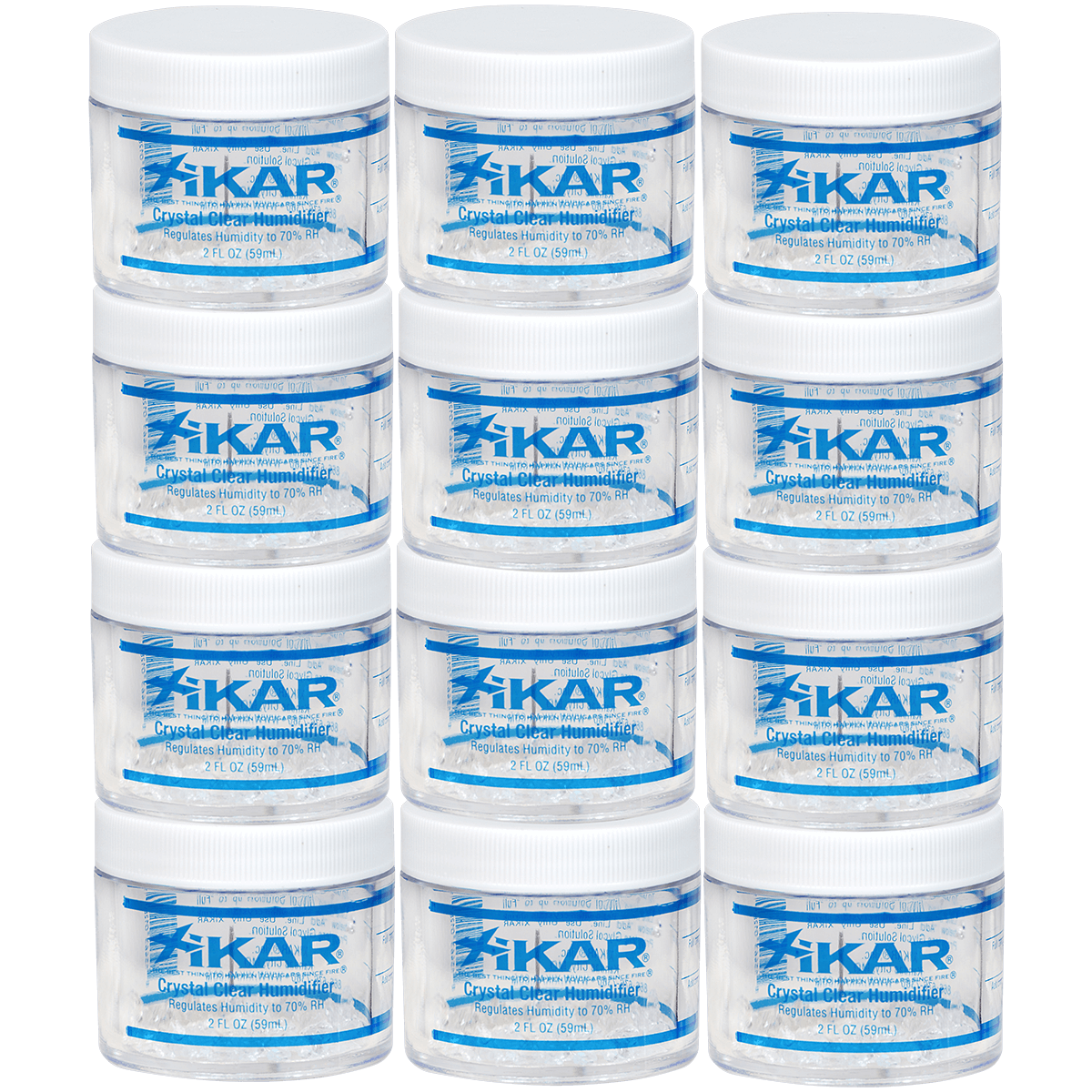 Humidifier Xikar Crystal 2 Oz. Jar For 75 Cigars 12 Ct. (Must Add Own Pg Solution)