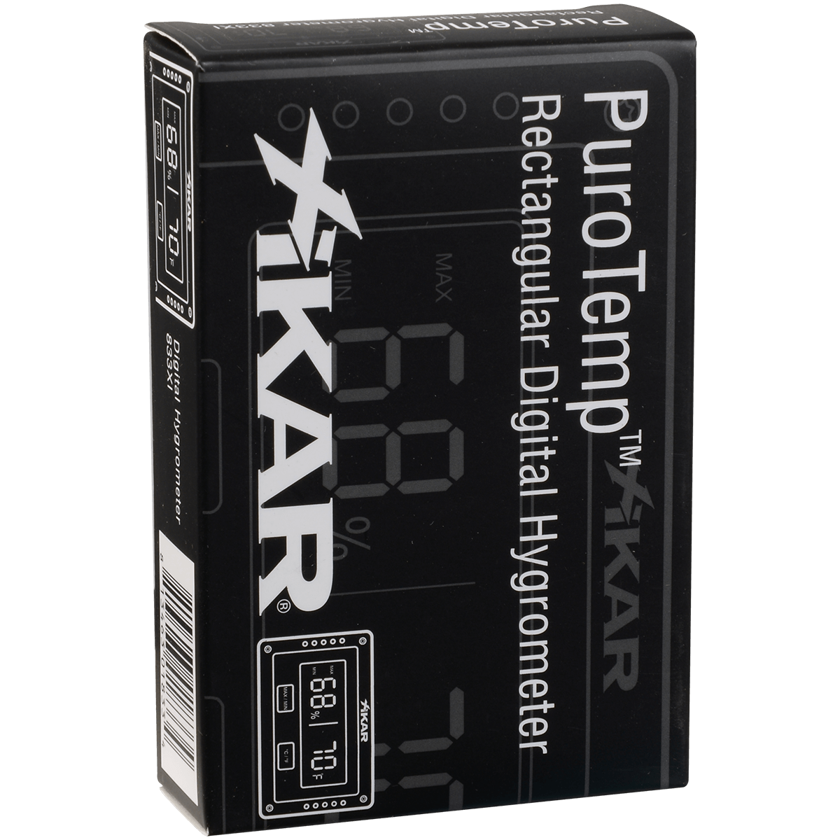 Hygrometer Thermometer Xikar Rectangular Digital 3"L X 2"W X 1.5"D