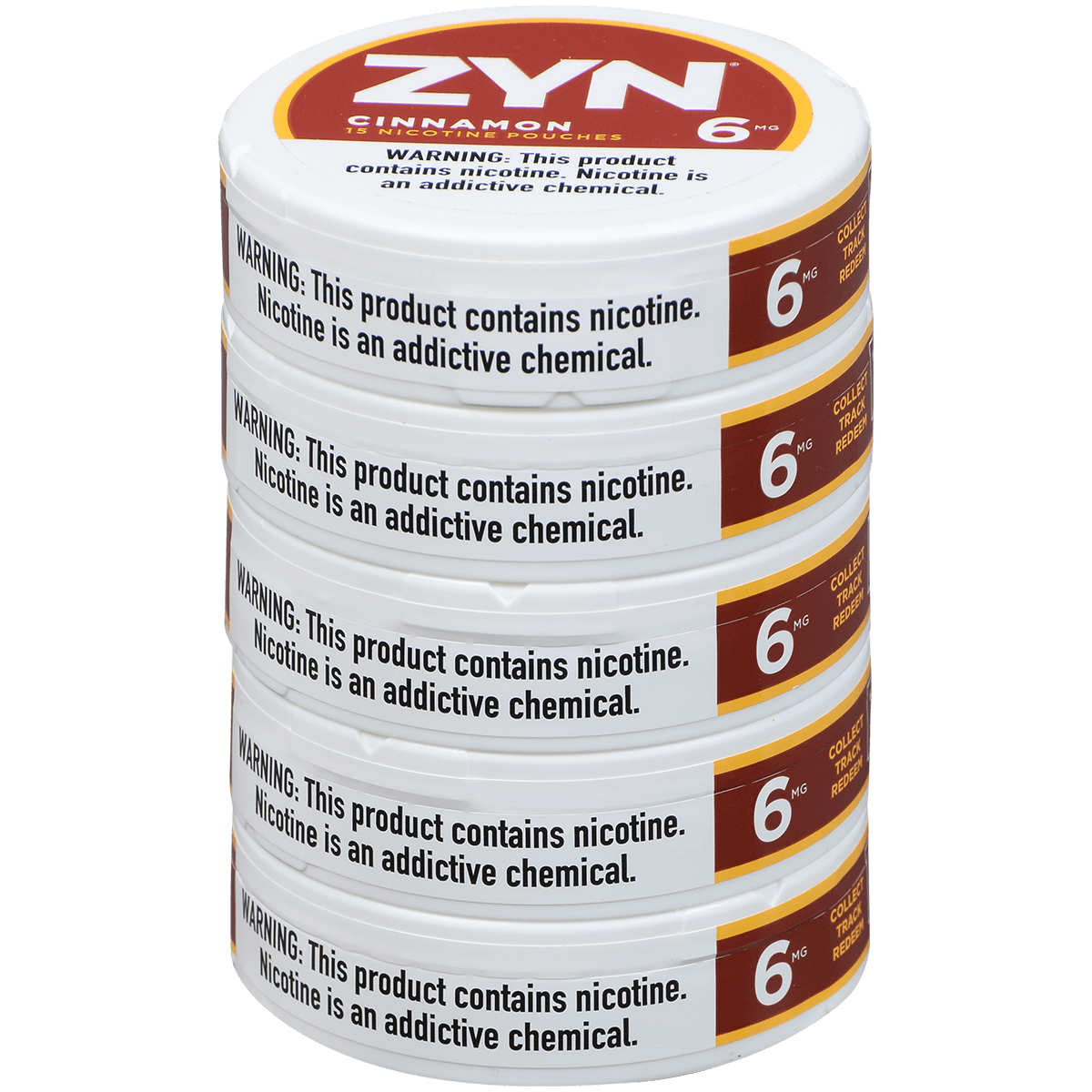 Zyn Nicotine Pouches Cinnamon 6 Mg 1/5 Tins