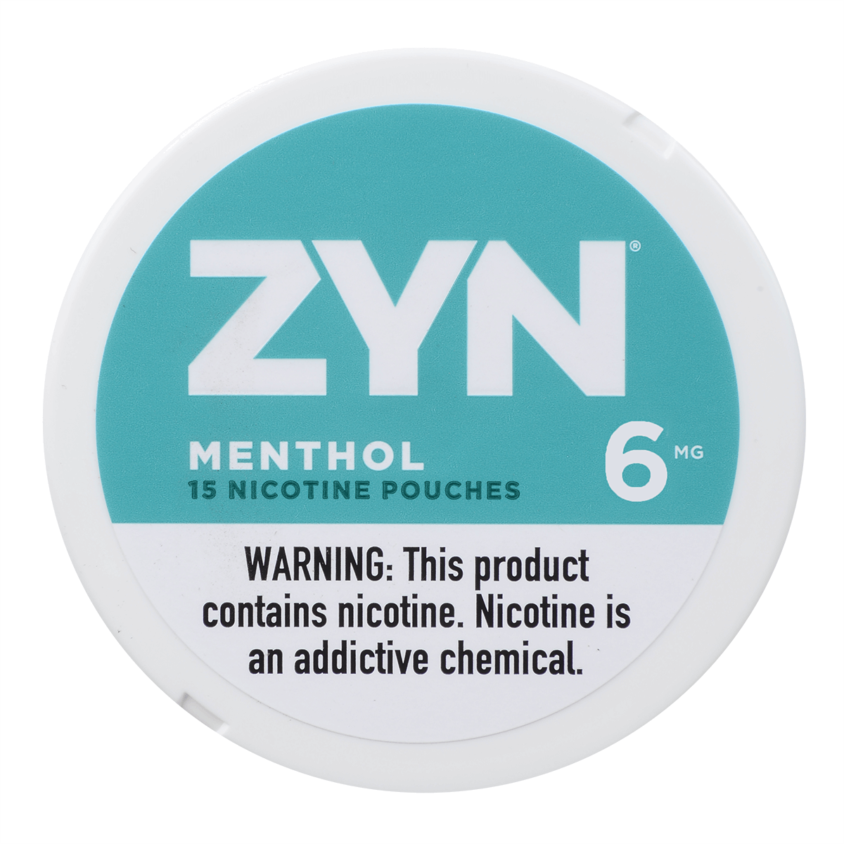 Zyn Nicotine Pouches Menthol 6 Mg 1/5 Tins
