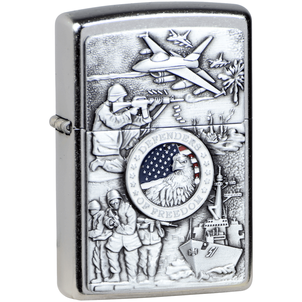 Zippo Pipe Lighter Joined Forces Emblem Street Chrome