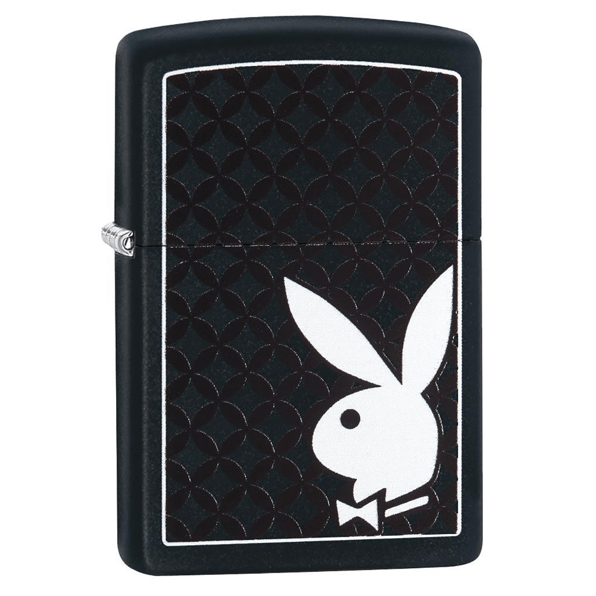 Zippo Playboy Black Curved Diamond Patter Black Matte