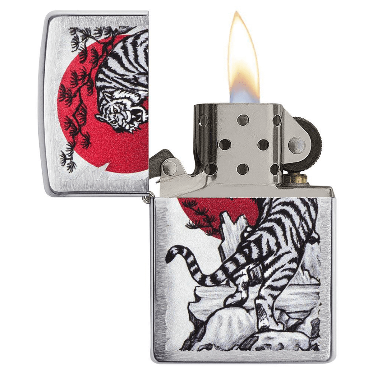 Zippo Asian Tiger Brushed Chrome