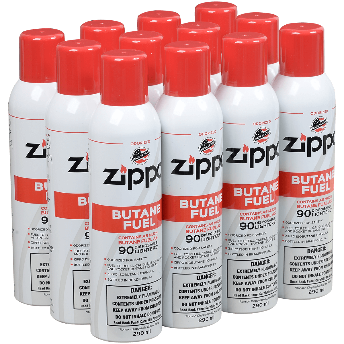 Butane Fuel Ordorized Zippo 165 Grams 12 Ct.
