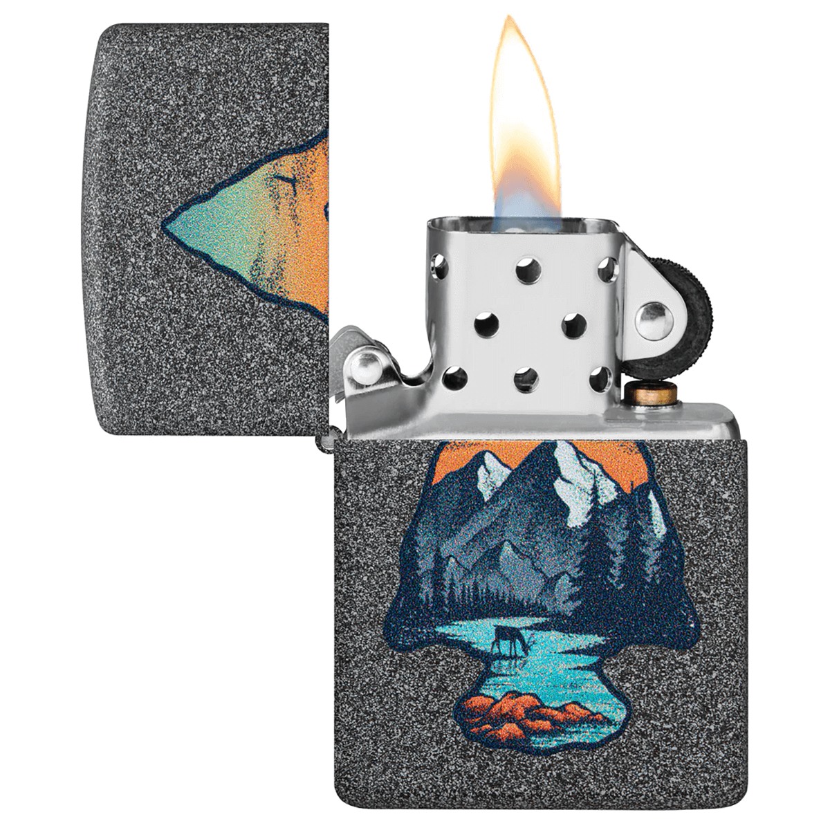 Zippo Arrowhead Nature Landscape Iron Stone Finish