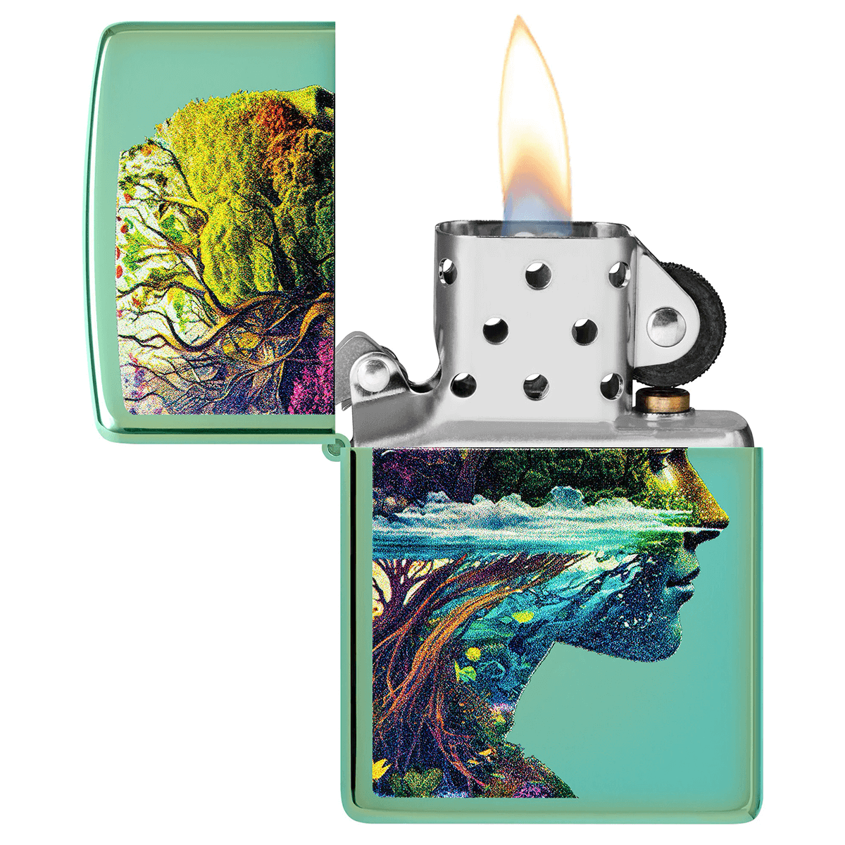 Zippo Natural Elements High Polish Green