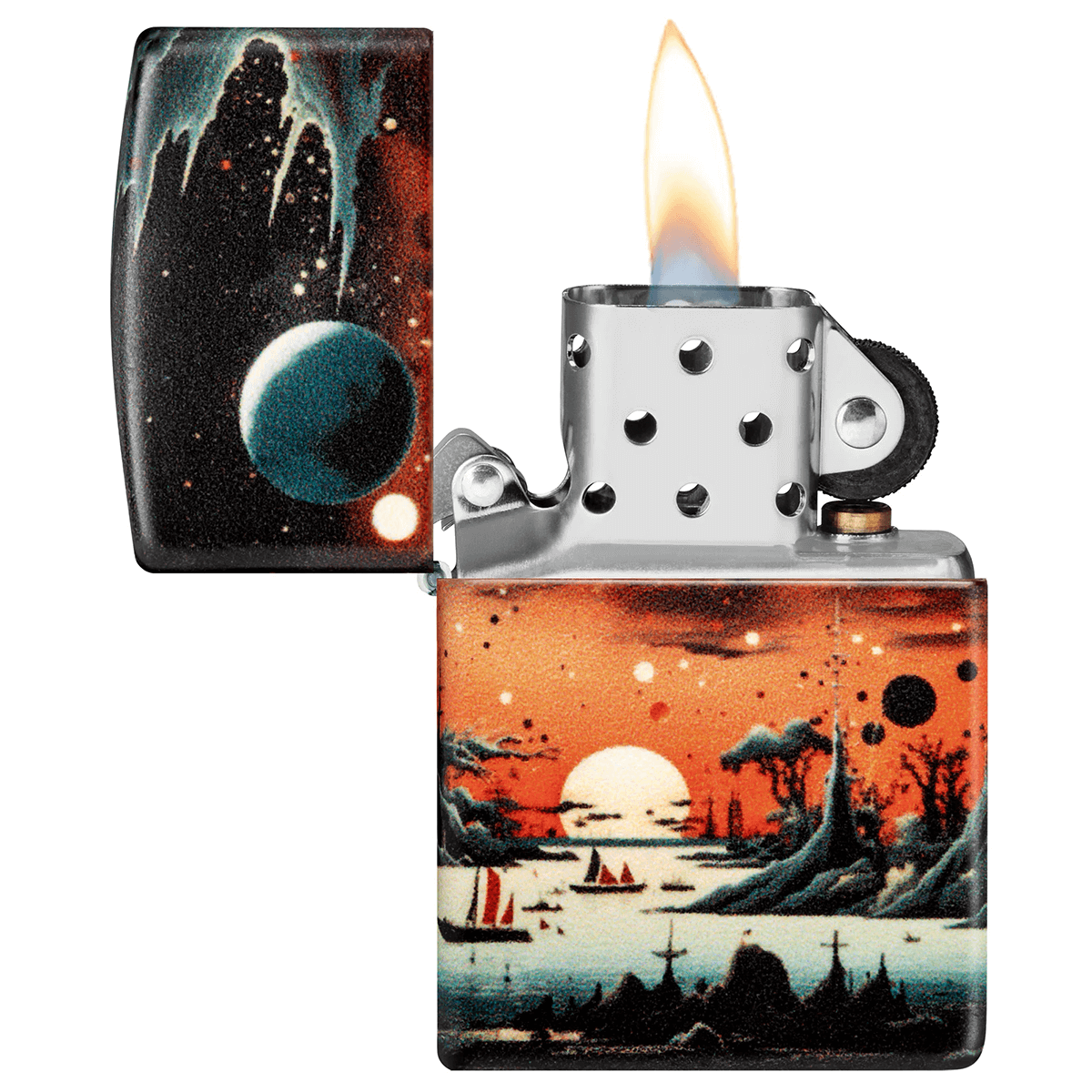 Zippo Dark Planet Skies 540 Color Matte Finish