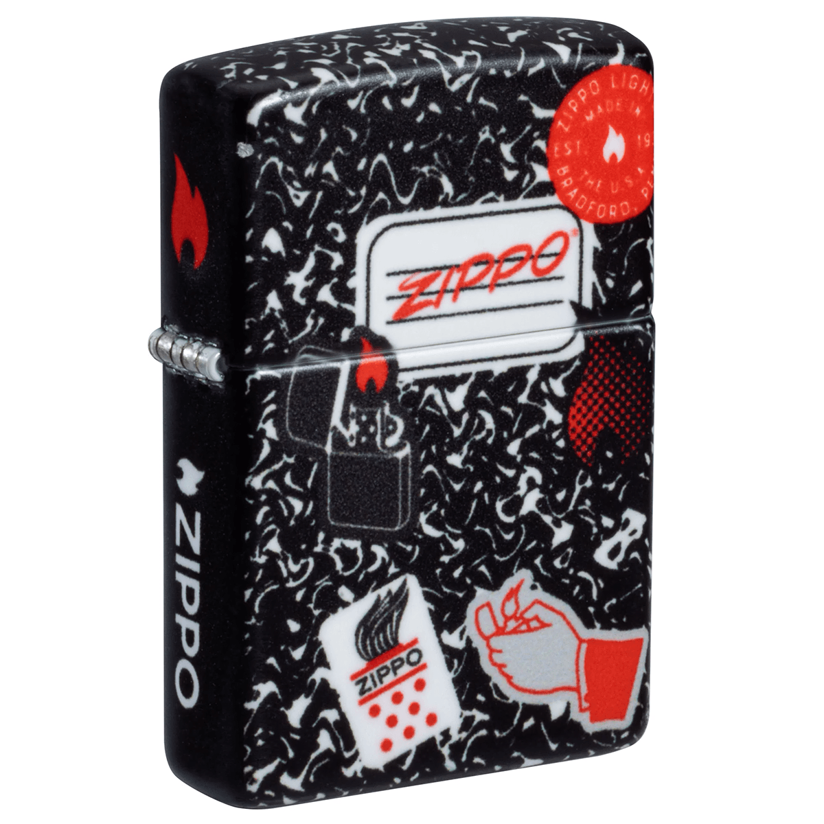 Zippo Retro Notebook Logo Design 540 Color Finish