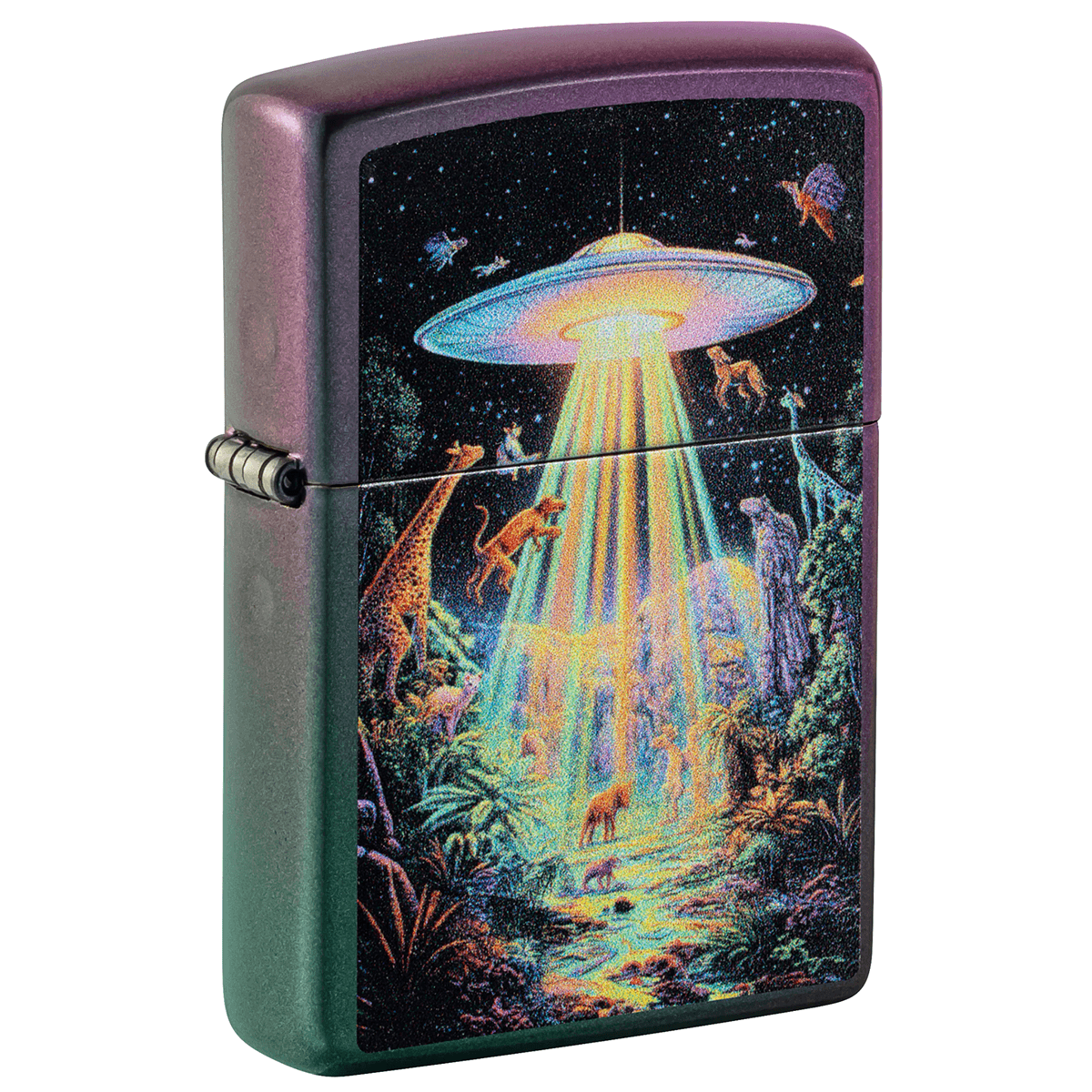 Zippo Animal Abduction Color Image Iridescent Finish