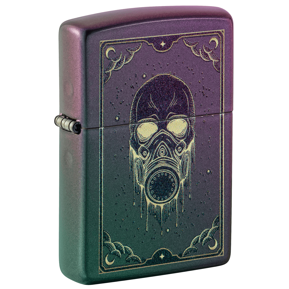 Zippo Skull Gas Mask Color Image Iridescent Finish