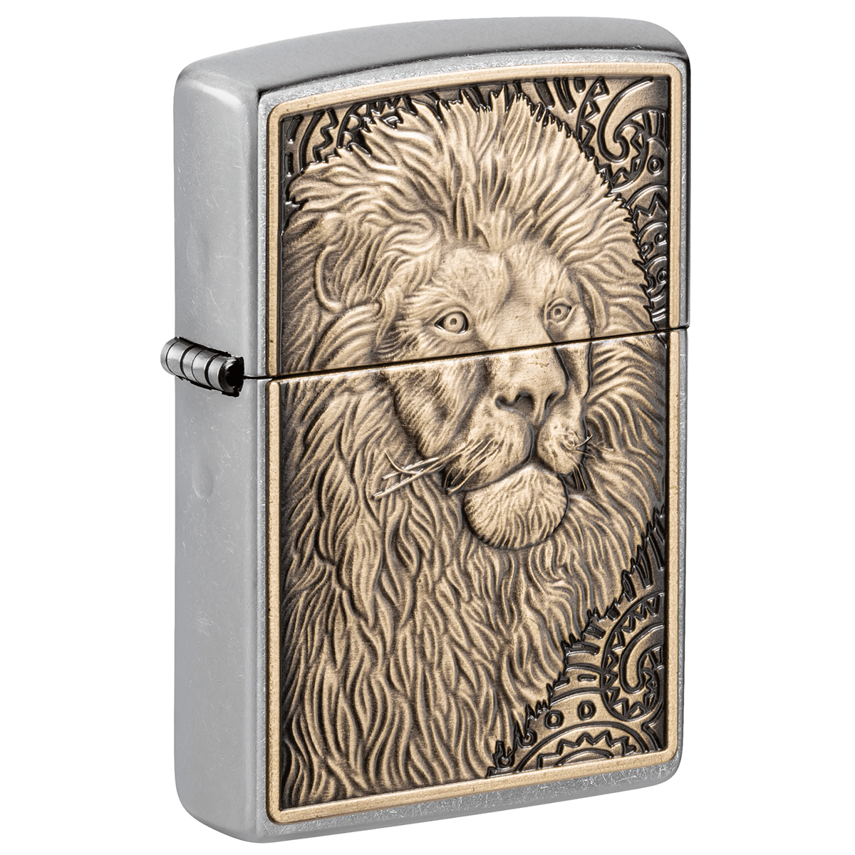 Zippo Lion Emblem Street Chrome