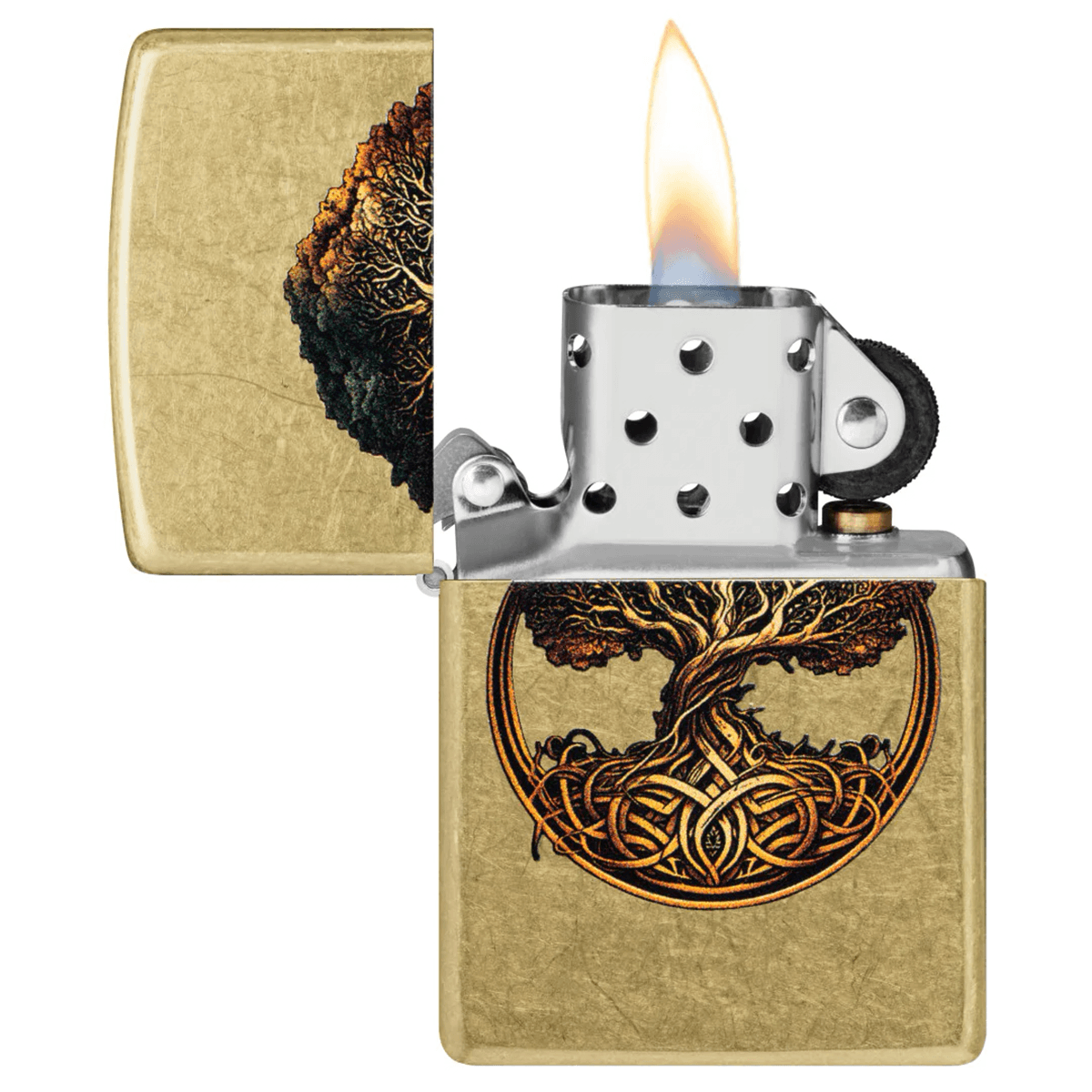 ZIPPO TREE OF LIFE DESIGN COLOR IMAGE